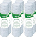 20 Micron String Wound Whole House Water Filter 10" x 2.5", 10-inch Universal Sediment Pre-Filters for Well Water, Replacement Cartridge for FXWSC, CW-F, CW-MF, 1SS, W5W, AO-WH-PRE-R2, 6-Pack