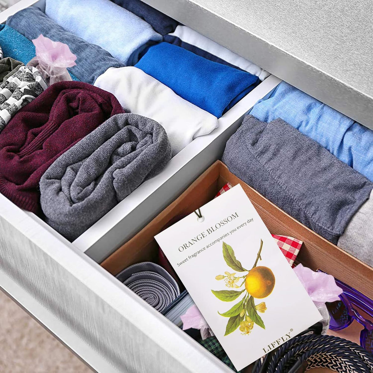 14 Packs Scented Sachets for Drawers and Closets Lavender Fresh Linen Cherry Blossoms White Cotton Lilac Orange Blossoms 6 Different Scent Gift
