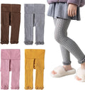 Girls Leggings for Little Girls, 2 Pack Toddler Girl Pants Leggings for Baby Tights Knitted Multi-Colors 2-9 Years