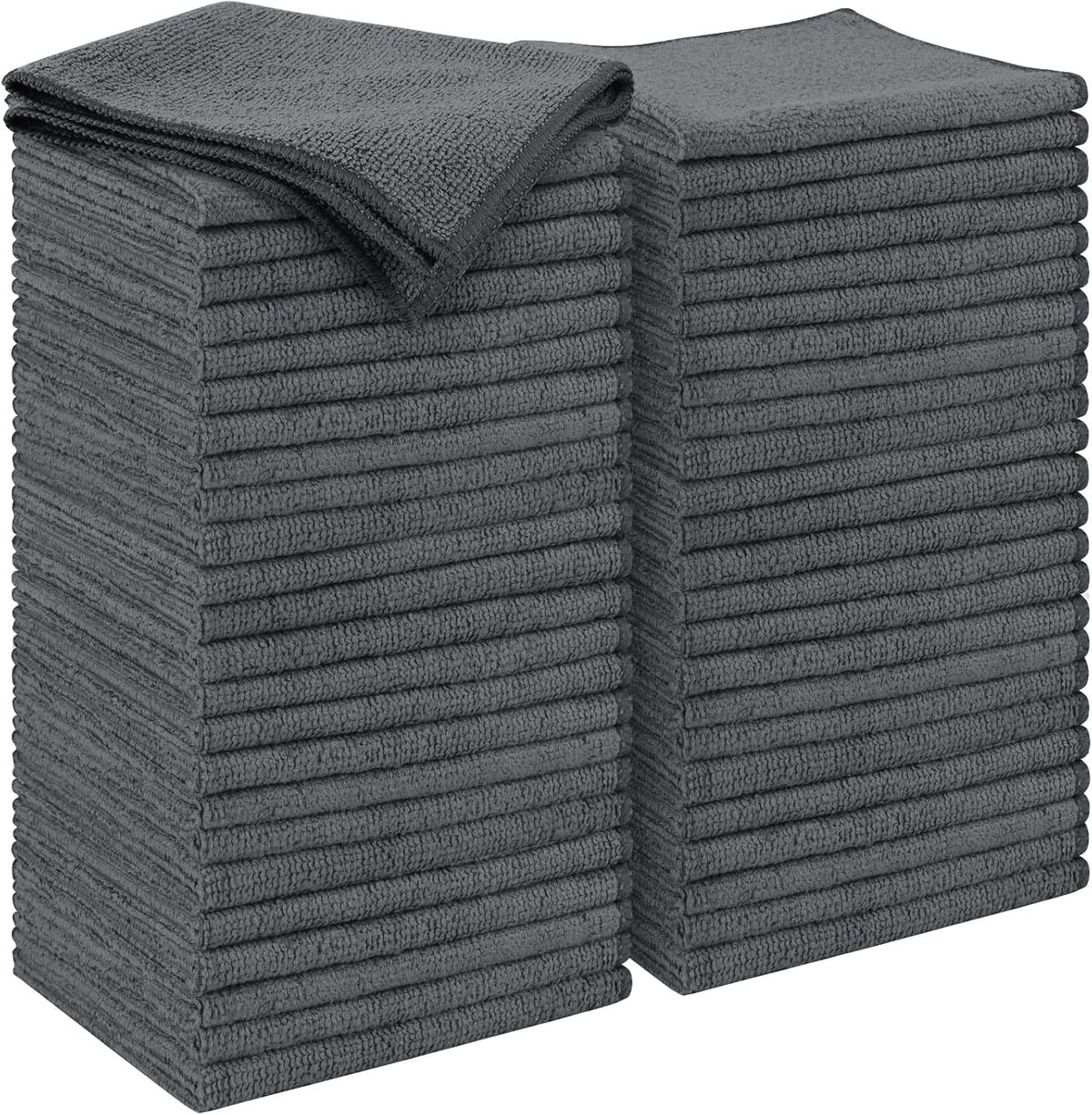 AIDEA Microfiber Cleaning Cloth Grey 50PK, Microfiber Towels for Cars, Premium Car Cloths, Dusting Cloth Lint Free Cleaning Rags for SUVs, House, Kitchen, Window, Workshops,11.5×11.5"