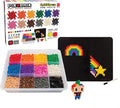 Pix Brix Pixel Art kit Puzzle Bricks – 6,000 Piece Pixel Art Container, 12 Color Dark Palette – Interlocking Building Bricks, Create 2D and 3D Builds Without Water or Glue – Stem Toys, Ages 6 Plus