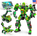 JITTERYGIT Mech Buildable Robot Glow in The Dark STEM Action Figure Toy Set, Cool Space Super Hero Christmas Birthday Gift, Xmas 3 in 1 Present DIY for Boys, Girls, Teen 6 7 8 9 10 Year Olds