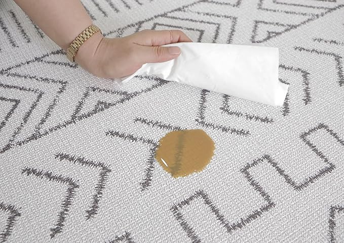 Baby Care Play Mat (Large, Nordic Trails - Tribal) 82'' x 55'' Original One-Piece Reversible Rollable Waterproof Play Mat for Infants, Babies, Toddler, and Kids