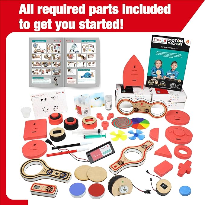 Butterfly EduFields 20in1 Motor Machines STEM Projects Kit for Kids Age Ages 5-7 6-8 8-10 | STEM Toys for Kids 5 6 7 8 9 10 Year Old | Robotics & Engineering Toys | Gift for 6 7 8 9 10 Year Old