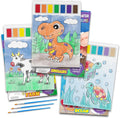 Imagination Works® Paint with Water Books for Kids, 3 Pack | Watercolor Coloring Book Set for Toddler Activities | Spillproof Kids Paint Palettes on Each Page | Travel Toys | Dinosaurs, Farm & Sea