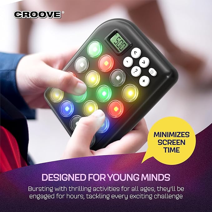 Croove Brain Teasers & Memory Game, 6 Fun Games for Kids, Cool Stocking Stuffers Toys, Unique for Teens, Best Activities for Boy, Gift Ideas for Boys & Girls Ages 6-8 9 10 11+ Year Old
