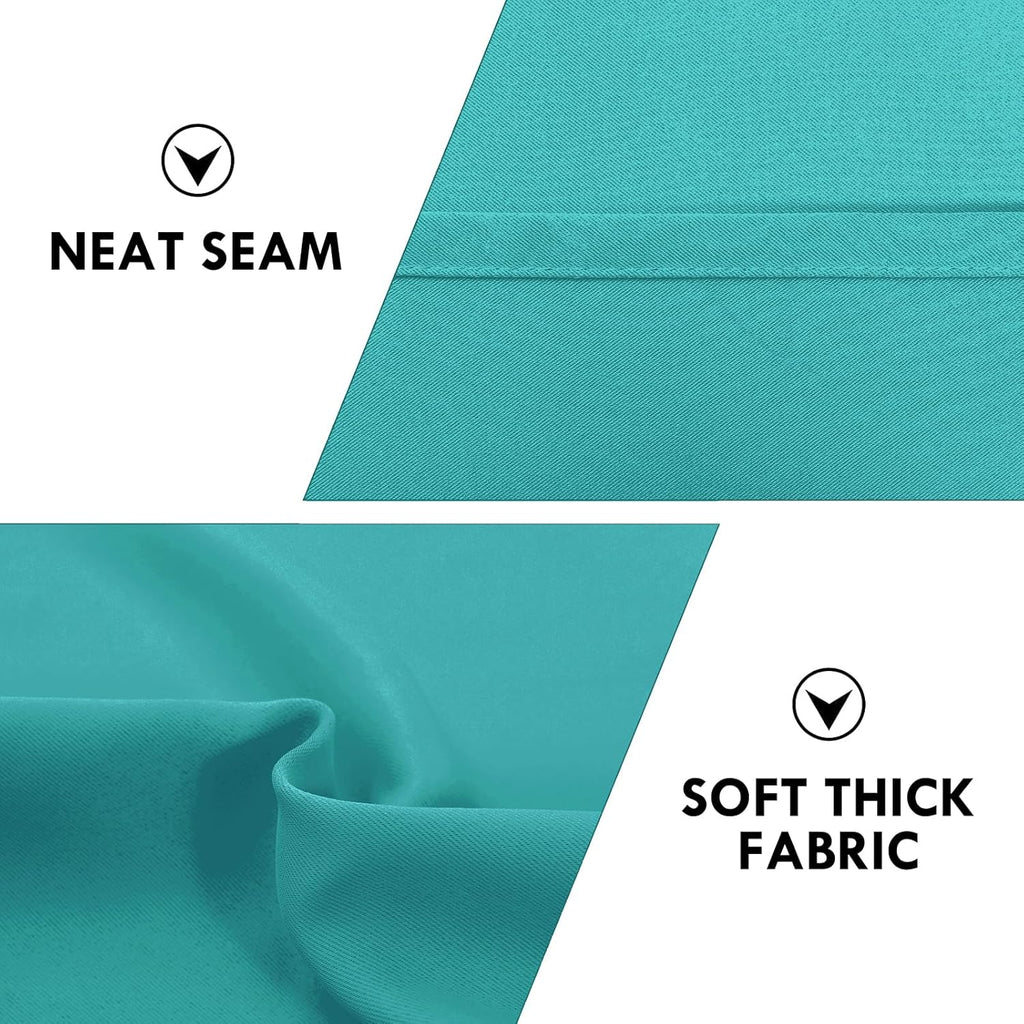 DWCN Blackout Curtains for Living Room Thermal Insulated, Energy Saving & Noise Reducing Bedroom Curtains, Peacock Blue, W 60x L 63 Inch, Set of 2 Rod Pocket Curtain Panels