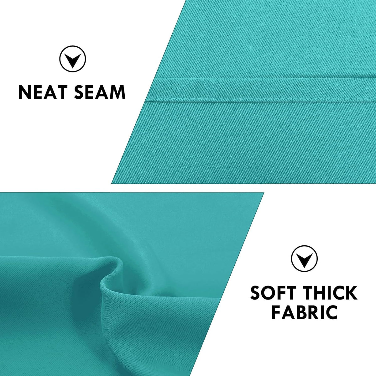 DWCN Blackout Curtains for Living Room Thermal Insulated, Energy Saving & Noise Reducing Bedroom Curtains, Peacock Blue, W 60x L 63 Inch, Set of 2 Rod Pocket Curtain Panels