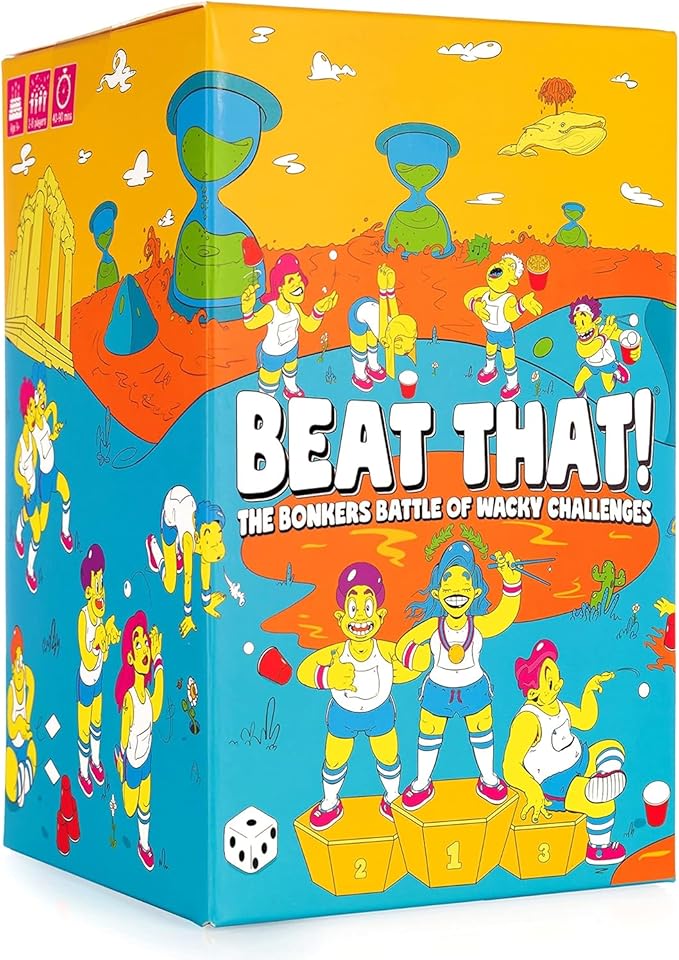 Gutter Games Beat That! - The Bonkers Battle of Wacky Challenges [Family Party Game for Kids & Adults]