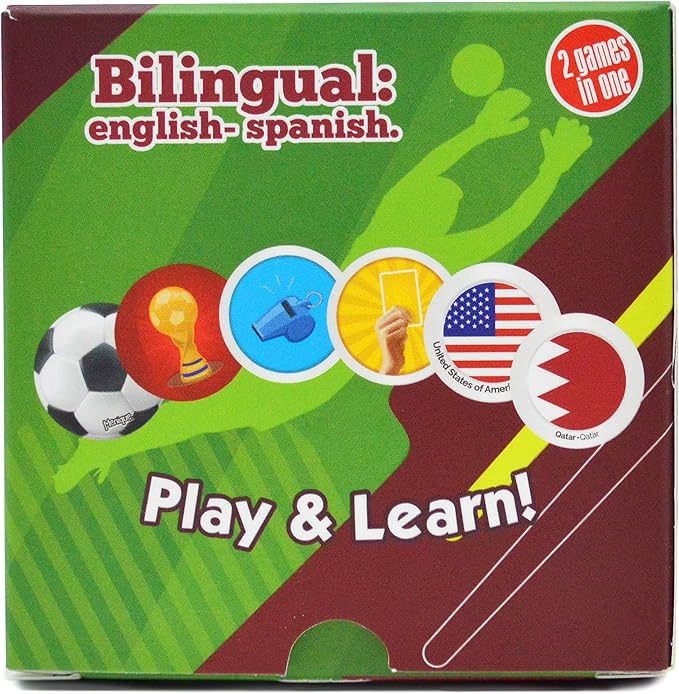 Menique Soccer World Cup Memory Matching Game – 79 Cards (32 Country Pairs + 15 Action Cards) – 2 Games in 1: Flags + Penalty Challenge – Bilingual Educational Game for Kids and Adults