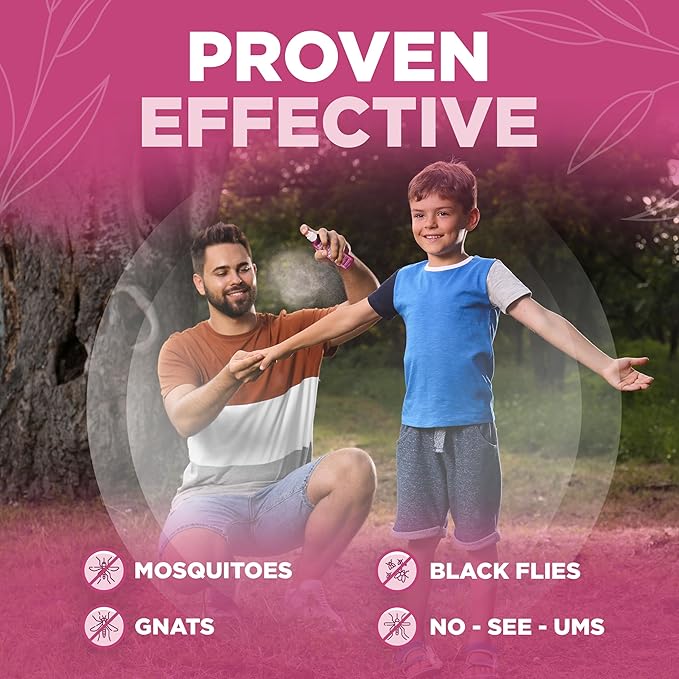 Shine Like Sable Deet-Free Insect & Mosquito Repellent 2 Pack 8oz – Kid & Pet-Safe, Pleasant Insect Repellent w/Lemongrass Oil - Insect Repellent Against Mosquitoes, Gnats, Black Flies, & No-See-ums