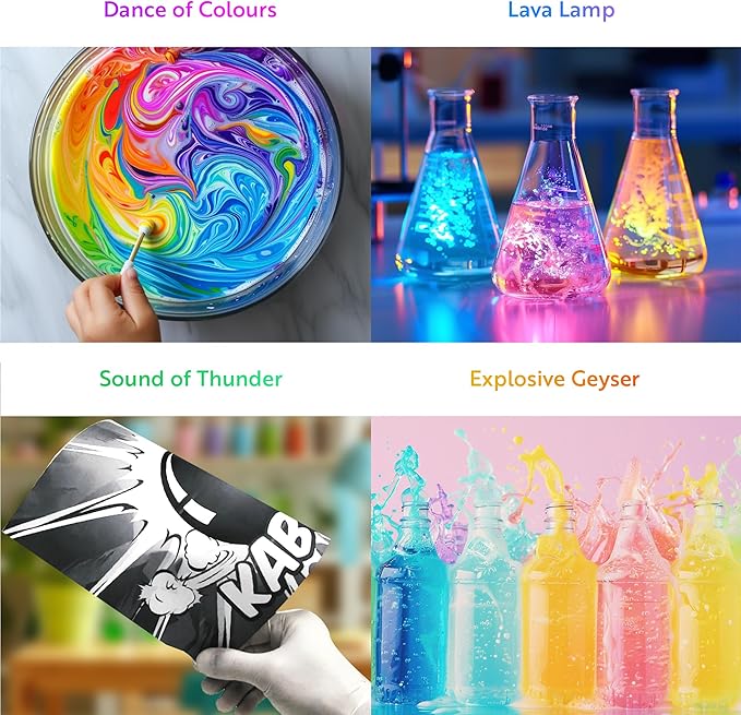 Playz Kaboom! 50+ Explosive Science Experiments Kit for Kids Age 8-12 with 25 Playz Lab Token Experiments - Chemistry Set STEM Learning & Educational Toys & Gifts for Boys, Girls, Teenagers & Kids