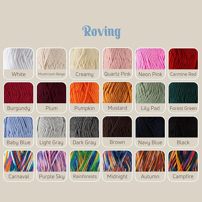 3 Skeins of Sensy Roving Yarn, 3.5 oz, 132 Yards, Gauge 5 Bulky (Quartz Pink)