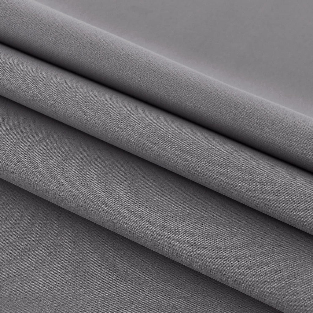 DWCN French Door Curtains – Rod Pocket Thermal Blackout Curtain for Doors with Glass Window, Kitchen and Patio Doors for Privacy, 36 X 80 Inches Long, 1 Curtain Panel with Tieback, Grey