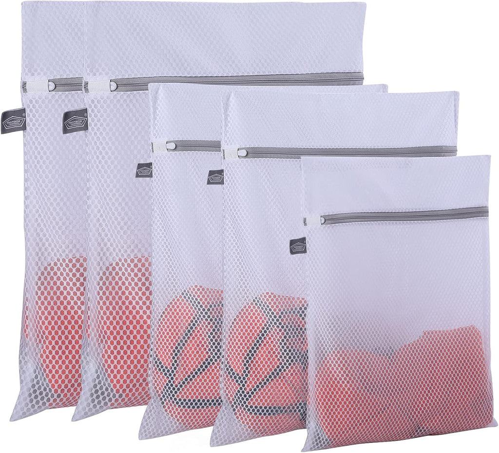 Kimmama Laundry Bags Mesh Wash Bag, Lingerie Bags for Washing Delicates, Net Washer Sack with Zipper, Dryer Pouch for Cleaning and Drying Cloths, Garment, Sweater, Bra, Pant, Toys, Bed Sheet, Blanket
