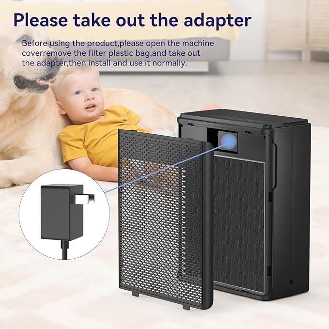 Air Purifiers for Home Pets Covers Up to 1500 Sq Ft,H13 Hepa Filter with Washable Pre-Filter,Pet Hair Dander Smoke Air Cleaner,22 dB Quiet Sleep for Living Room Bedroom Kitchen,P280 (Black)
