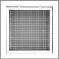 HVAC Premium 6" x 6" Cube Core Eggcrate Return Air Filter Grille for 1" Filter - Aluminum - White [Outer Dimensions: 8.5" x 8.5"]