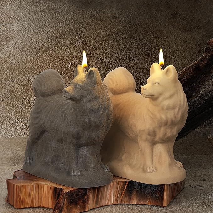 3D Dog Animal Silicone Molds - Dog Resin Casting for Candle Making & Home Decor
