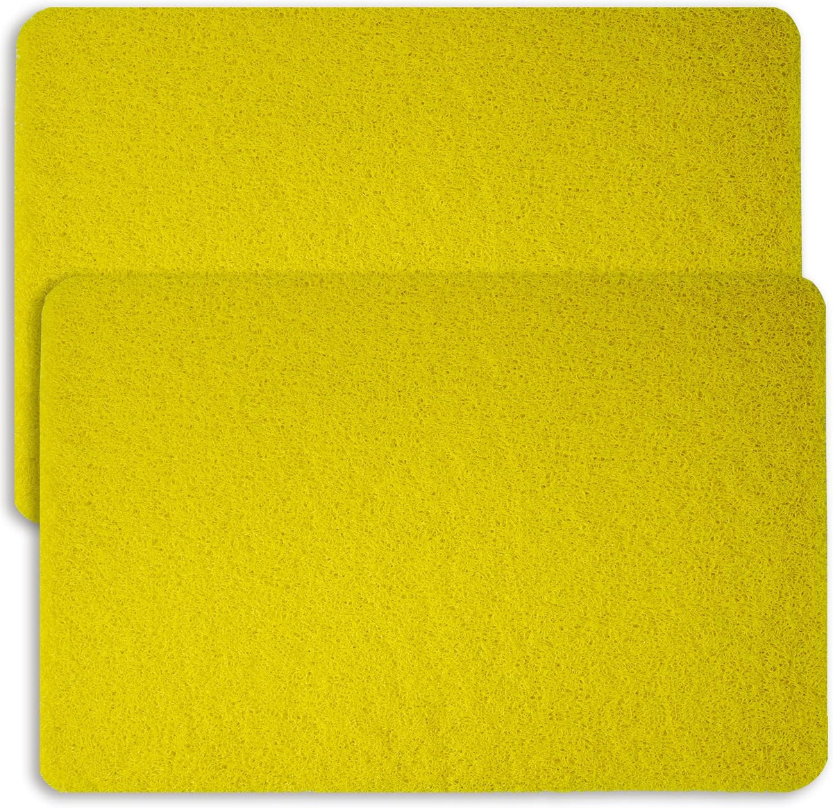 Non-Slip Bathtub Mat, 2 Pack Anti Slip Shower Mat, Fast Drying Bathtub Mats, Foot Scrubber Mat, Anti Slip Mat for Tub, Floor, Bathroom, Kitchen, Home, Hotel (Yellow 24"×16"+24"×16")