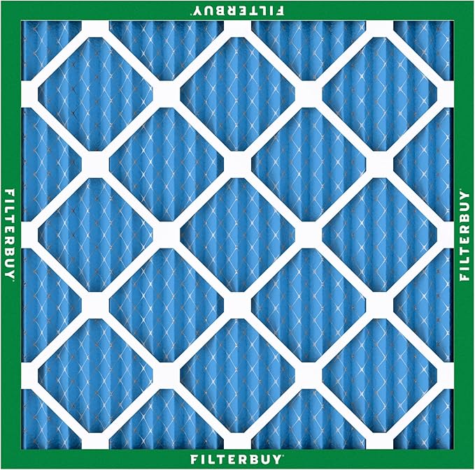Filterbuy 12x12x1 Air Filter MERV 13 Optimal Smoke & Allergy Defense (3-Pack), Electrostatic Pleated HVAC AC Furnace Filters Replacement, Made in USA (Actual Size: 11.75 x 11.75 x 0.75)