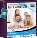 Utopia Bedding Waterproof Mattress Protector Queen Size, Premium Terry Mattress Cover 200 GSM, Breathable, Fitted Style with Stretchable Pockets (Purple)