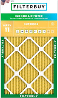 Filterbuy 15x30x1 Air Filter MERV 11 Superior Pet & Allergy Defense (1-Pack), Electrostatic Pleated HVAC AC Furnace Filters Replacement, Made in USA (Actual Size: 14.50 x 29.50 x 0.75)