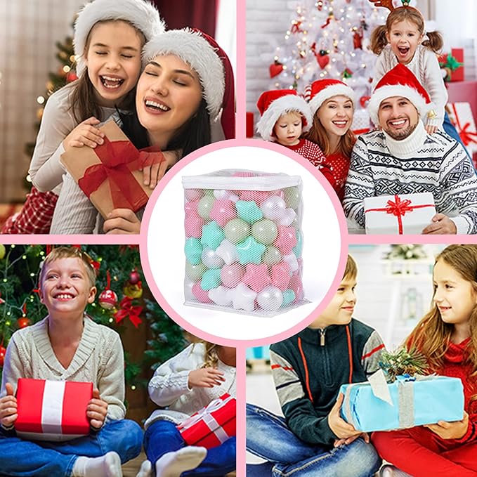 GOGOSO Ball Pits Balls for Toddlers Pack of 50 100 200 Plastics Shape Ball Non-Phthalate Non-BPA Non-Toxic 2.2-Inch Crush Proof Play Balls