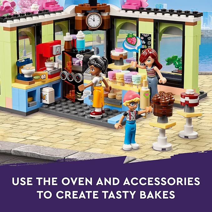 LEGO Friends Heartlake City Cafe Building Toys - Pretend Play Toys Figures & Playset for Kids, Girls & Boys, Ages 6+ - Imaginative Play W/Mini Dolls - Birthday Gift Idea - 42618