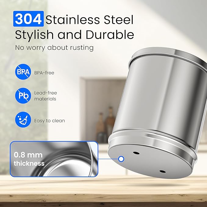 Waterdrop 1.5 Gallons Gravity-fed Water Filter System, NSF/ANSI 42&372 Standard, Stainless-Steel Travel System with 4 Filters, Metal Spigot and Stand, Reduces Up to 99% Chlorine-King Tank Series