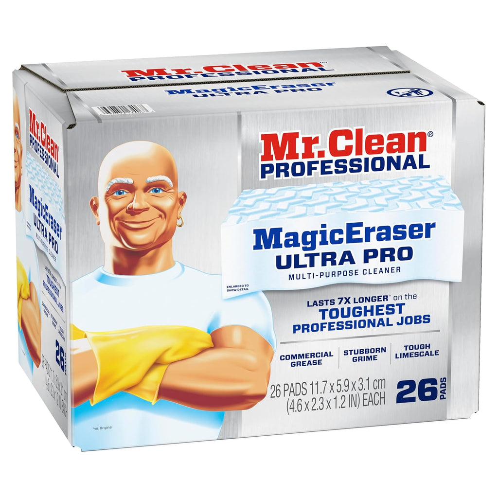 P&G Professional Mr. Clean Magic Eraser, Multi-Purpose Cleaner, 26 Count, Cleaning Sponge, Commercial Cleaning Supply, Commercial Grease Cleaner