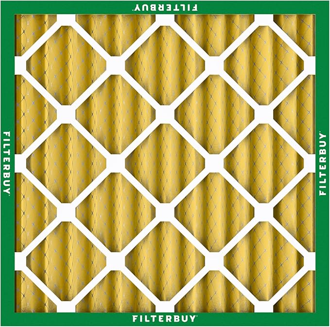 Filterbuy 12x12x2 Air Filter MERV 11 Superior Pet & Allergy Defense (12-Pack), Electrostatic Pleated HVAC AC Furnace Filters Replacement, Made in USA (Actual Size: 11.50 x 11.50 x 1.75)