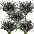 32 Pcs Artificial Grass Fake Plants 17.3in Outdoor Plants UV Resistant Faux Greenery Stems Fake Grass for Home Window Garden Office Patio Pathway Front Porch Halloween Décor Green & Black