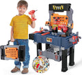Kids' Tool Bench with 118 Realistic Pieces, Electric Drill & Stickers - Pretend Play Learning Gift for Boys & Girls Age 3-5
