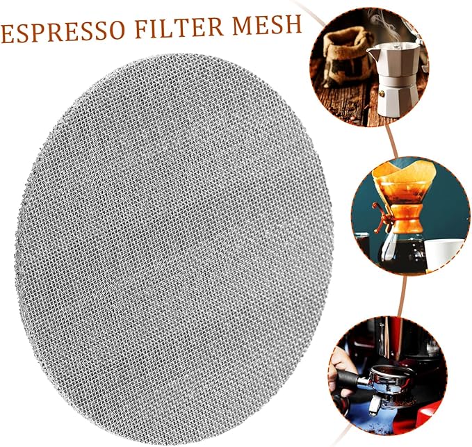 Luxshiny 3pcs Stainless Maker Filter Mesh for Espresso Machines Reusable Fine Filter Screen for Uniform Extraction Office