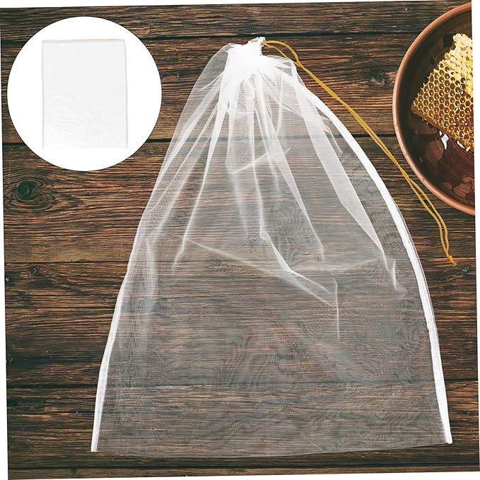 10pcs Honey Strainer Bag Wear-Resistant Mesh Filter Tool for Beekeeping Fine Filtration Net for Honey Extraction Portable and Easy to Use