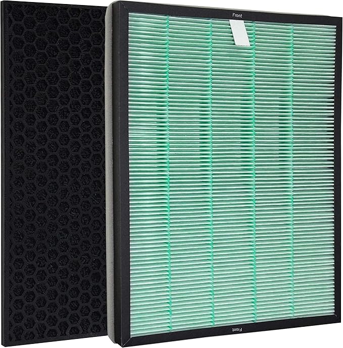 Fette Filter - Air Purifier Replacement Set Compatible with BioGS 2.0 Filter Kit for Model SPA-550A and SPA-625A Contains 1 Hepa Filter & 1 Carbon Filter