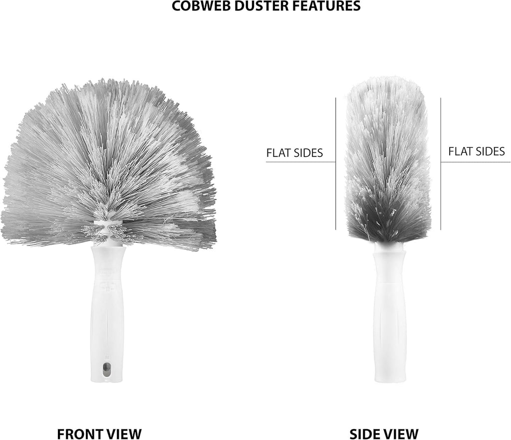 Unger Cobweb & Corner Duster – Dusters for Cleaning, Compatible with Telescopic Poles, Dusting Tools, Great for Ceilings, Moldings, HVAC & Floor Vents, and Corners