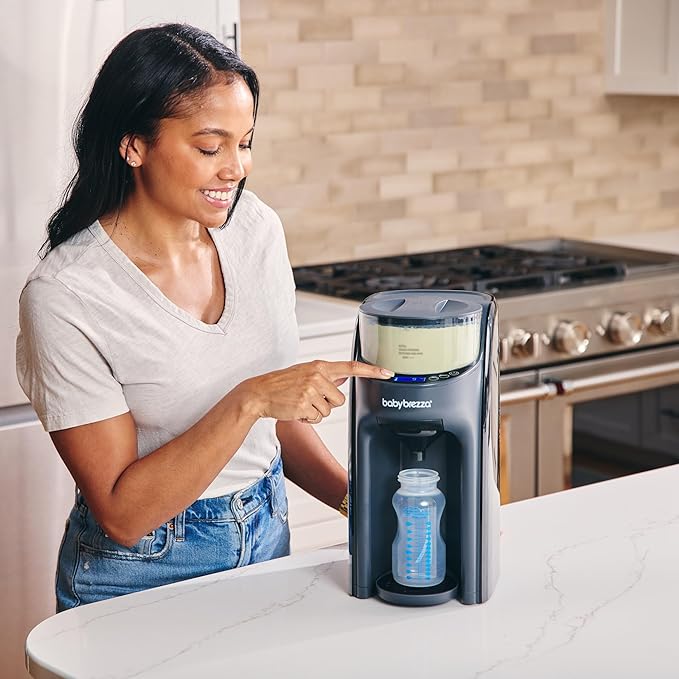 Baby Brezza New and Improved Formula Pro Advanced Formula Dispenser Machine - Automatically Mix a Warm Formula Bottle Instantly - Easily Make Bottle with Automatic Powder Blending, Charcoal