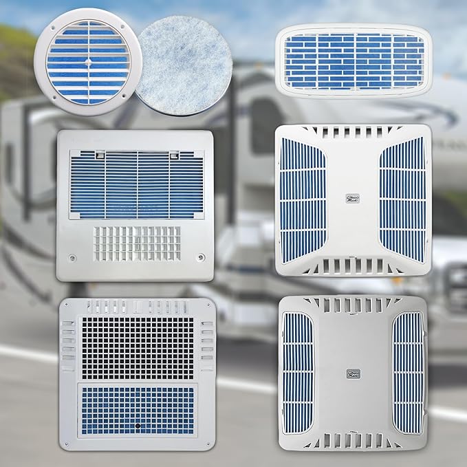 RV Air Conditioner Filter - 5.25" Round Air Duct AC Filter Replacement MERV 8 Air Filter (6 Pack)