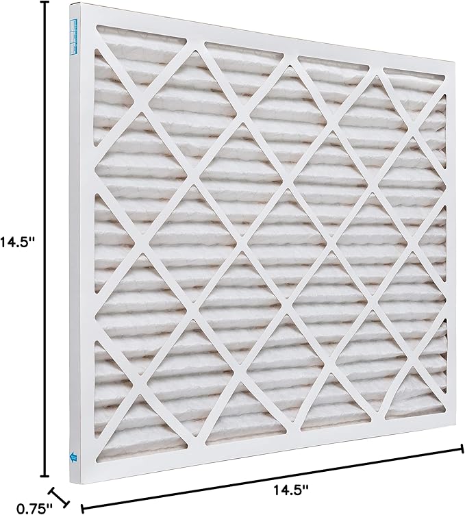 Aerostar 15x25x1 MERV 8 Air Filter, Pleated AC Furnace HVAC Filters (14.5x24.5x0.75), Electrostatically Charged for Allergies Dust Pet Dander Pollen Mold Lint, MPR 600 FPR 5, USA, 6 Pack