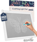 iVyne Corded Light Pad for Weeding Vinyl - A4 Light Box for Drawing - Light Board for Tracing - Light Box for Diamond Painting, Weeding Vinyl, Sketching, Tracing (White)