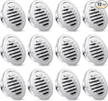 Zonon 12 Pcs Stainless Steel Soffit Vents 4 Inch Round Dryer Vent Cover with Mesh Screen for Home Outdoor Bathroom Wall Ceiling Outside Exterior Exhaust (Silver)