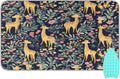 Giraffe Flowers Leaves Green Ironing Mat Thickened Ironing Blanket Travel Portable Double-Side Using Ironing Pad Travel Isolate Heat Pad Cover for Washer Dryer Table Top Countertop 27.6x47.2in