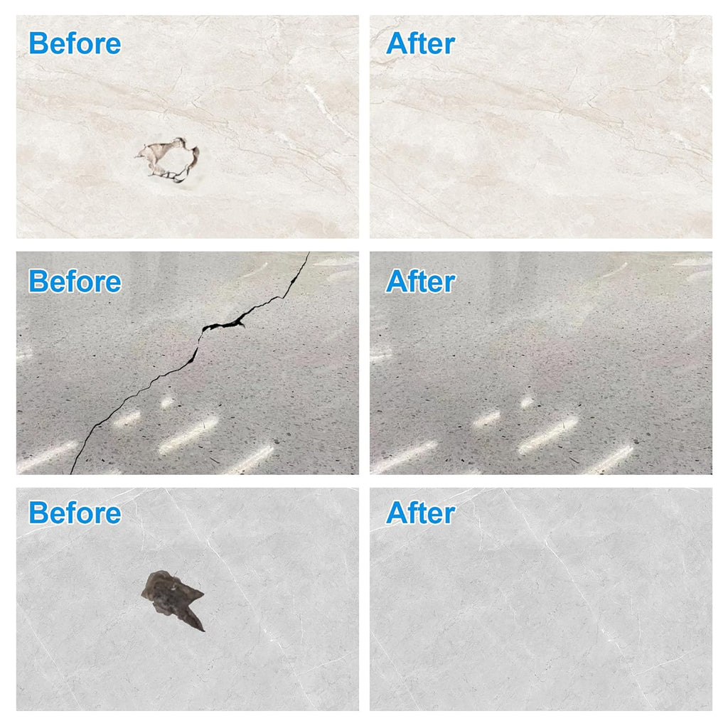 Marble and Granite Repair kit, Quartz Countertop Repair Kit for Chip Dents Cracks Holes Scratchs, Premium Marble Granite Quartz Laminate Formica Travertine Corian Stone Epoxy Filler