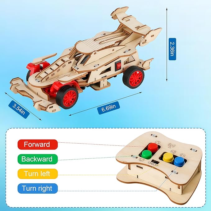 STEM Toys for Boys 8-12, Remote Control F1 Car STEM Building Kit for Kids, 3D Puzzle Science Kits Gift for Boys & Girls Age 8-14 | Birthday Gift Ideas for 8,9,10,11,12,13,14 Year Old Kids