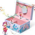 Jewelkeeper Girls Musical Jewelry Box - Durable Pine Fiberboard with Soft Pink Lining - Kids Jewelry Box - The Beautiful Dreamer Tune - Gifts for Girls - Mermaid Jewellery Box - 6x4x3.5in