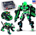 JITTERYGIT Robot Police Mech Glow in The Dark Toy Cop Gift, SWAT Action Figure Buildable STEM Building Superheroes Soldier - Cool Present for Boys, Girls, Kids, Children Ages 6 7 8 9 10 Year Olds