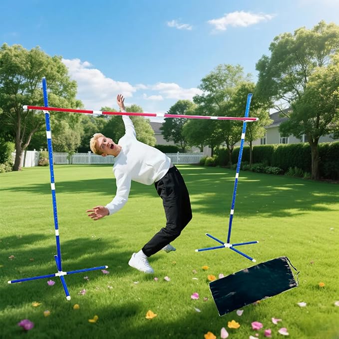 Limbo Game for Kids and Adults, Indoor/Outdoor Limbo Set Party Games Backyard Carnival Games for Family, Beach Lawn Games Camping Luau Birthday Game with Carry Bag