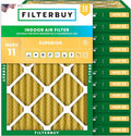 Filterbuy 20x22x2 Air Filter MERV 11 Superior Pet & Allergy Defense (12-Pack), Electrostatic Pleated HVAC AC Furnace Filters Replacement, Made in USA (Actual Size: 19.50 x 21.50 x 1.75)
