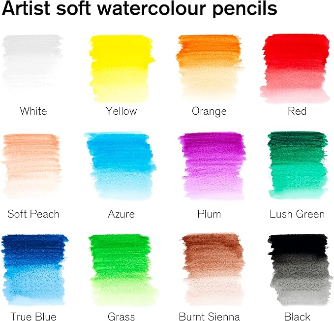 Winsor & Newton Studio Collection Artist Pencils, Watercolor Pencils, Set of 12